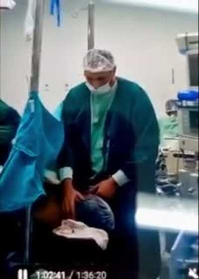 Brazilian anaesthetist putting his pp in a pregnant woman’s mouth during her C-section. He heavily sedated her and hospital nurses set up a hidden camera after being worried over the higher doses of anesthesia he administered to patients