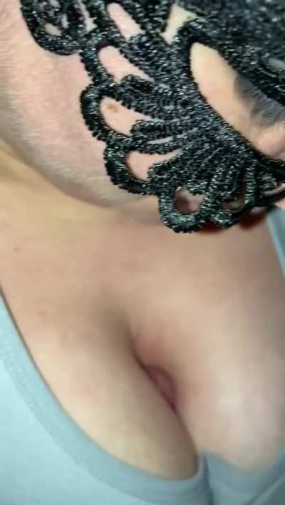 He doesn’t last long between my tits