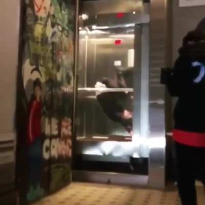 Not sticking the landing during a backflip