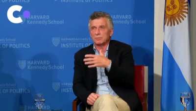 Macri en Harvard: 