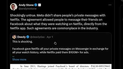 Did Facebook sell your messages to Netflix? (“Deleted” video)