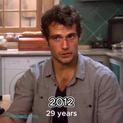 Henry Cavill over the years.  He can be my superman anytime!  The last one...