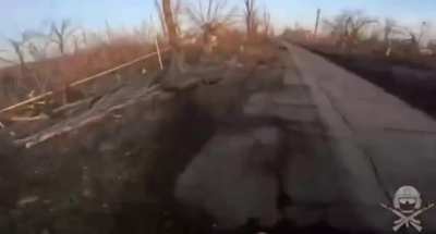 Ukrainian FPV drone missed a Russian military ambulance probaly due to EW | Location Unknown, March 2025 |