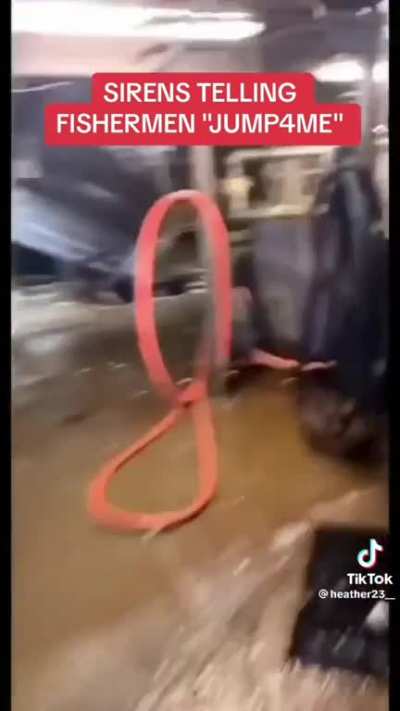 Sirens tell man to jump 