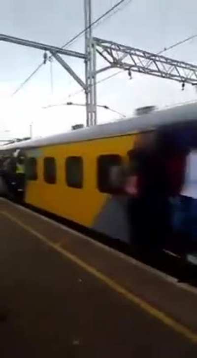 Slapped from a moving train