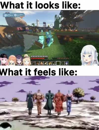 Holo EN travels across the world and fight Diochama- I mean the ender dragon