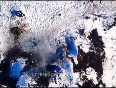 Russian soldier gets hit by two drone dropped grenades