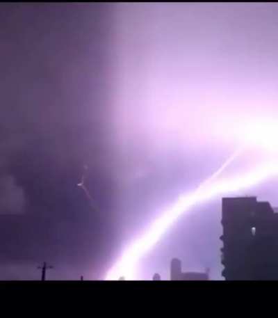 This Ground to Cloud lightning (sometimes called Upward Moving lightning) in Australia