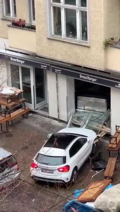 Wrecking a burger place in Berlin