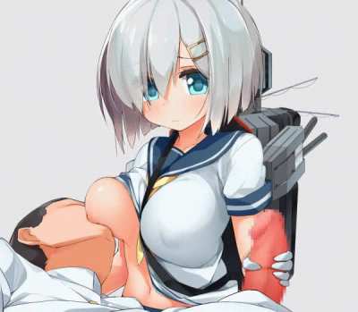 Hamakaze treats the admiral [Kantai Collection]