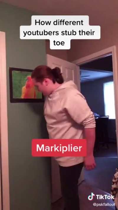 How different youtubers stub their toe
