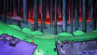 There’s a man in the woods!!! (Short animated film)