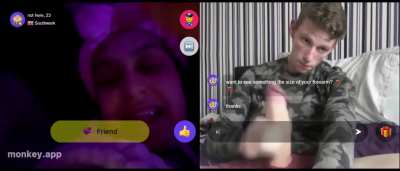 Uk omegle girl shocked by big white dick