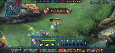 Definitely not normal. She did lord in 5sec and didn’t use 1 of her skills the entire game.