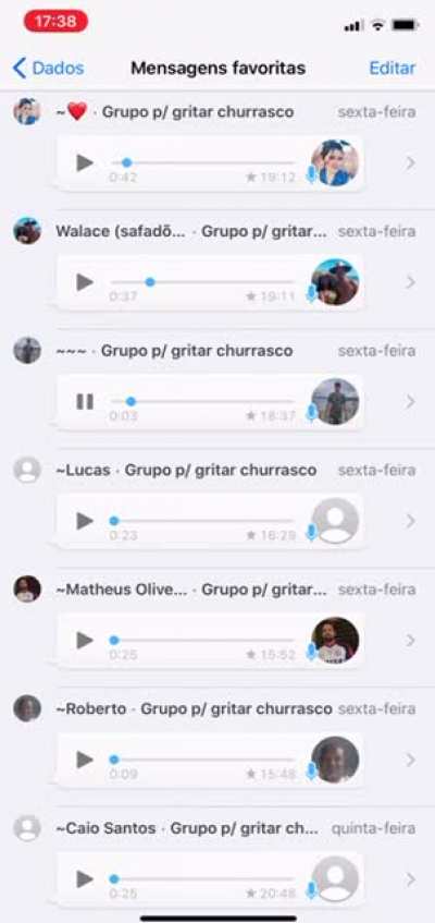 Um grupo de whatsapp para gritar churrasco. kkk