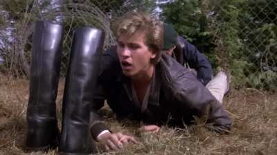 The 1984 movie Top Secret (made by the same folks as Airplane) has some of the best visual gags of any movie