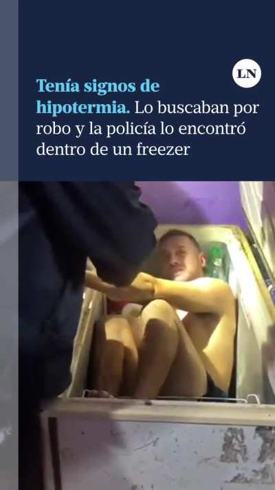 Un hombre le robó el celular a una mujer y, para escapar de la policía, se escondió en un freezer en González Catán.