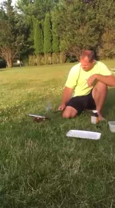 Leaving explosives near explosion