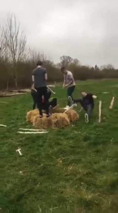 Throwing swords in the air