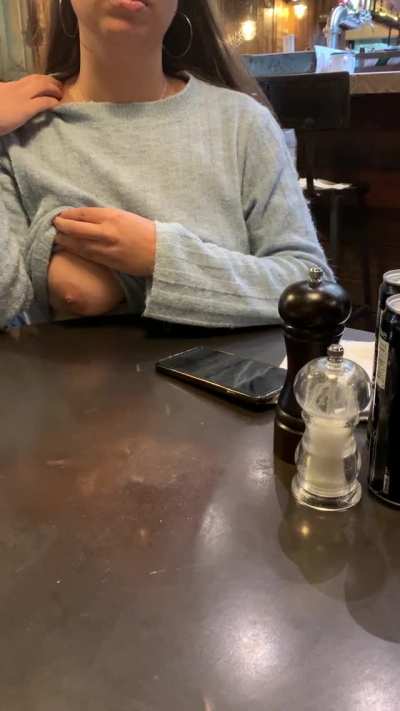 a sneaky flash while I'm waiting for my dessert