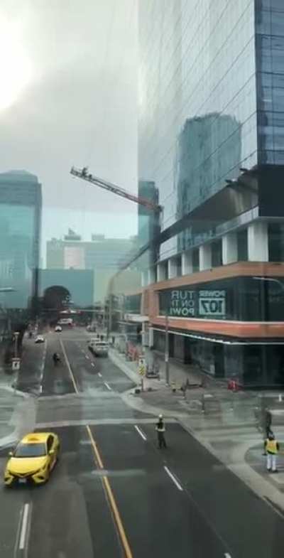 Too windy for window cleaning.
