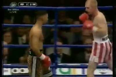May 3, 1997 - 'Prince' Naseem Hamed finishes Billy Hardy in round one.