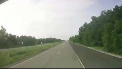 Boss fucking pilot puts down plane with engine failure on highway this morning in front of our 18 wheeler