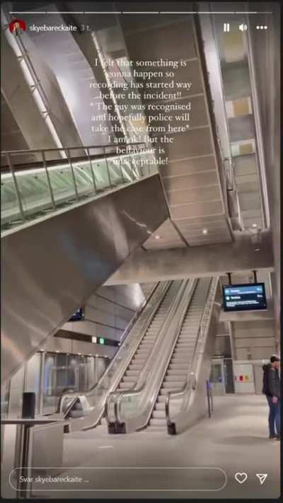 A drunk idiot in the Copenhagen metro