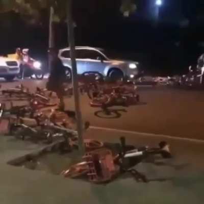 To block the road
