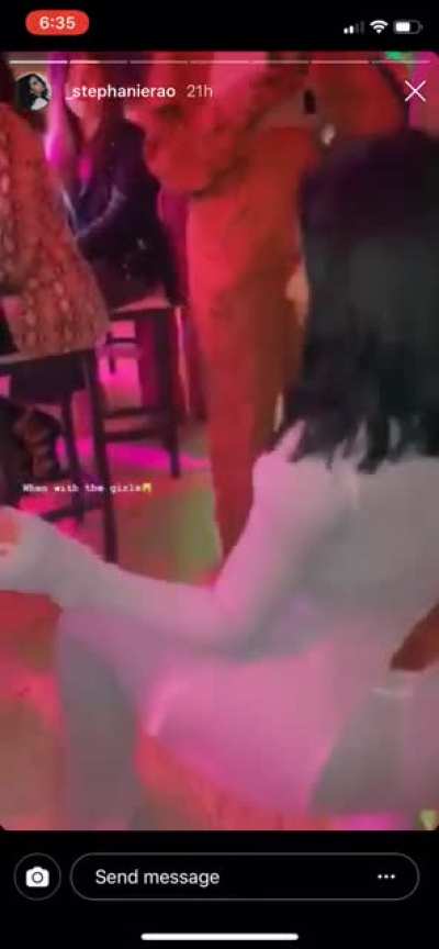 Shaking her ass