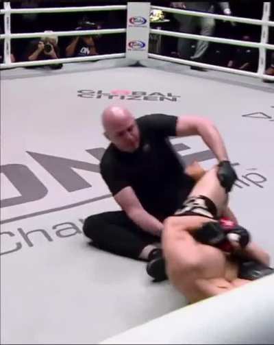My man knocked the sense out of him