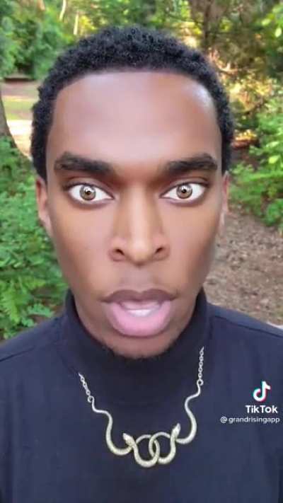 This man has the unlifelike eyes of an ancient god painted on a wall.