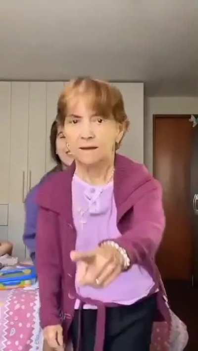 To include grandma in her video
