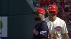 Nick Senzel steals Carlos Santana's sunglasses