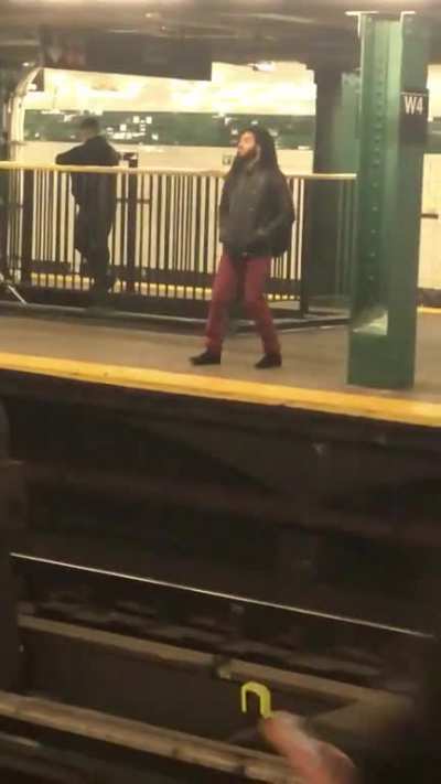 HMRB while jamming to a bop in the subway