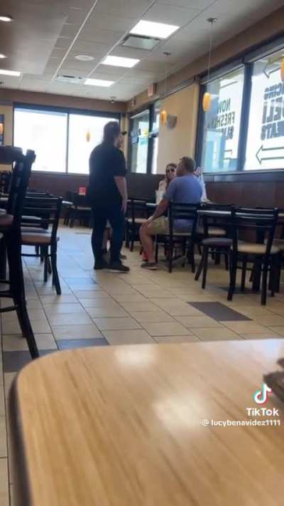 Son catches his dad with the woman he’s having an affair with.