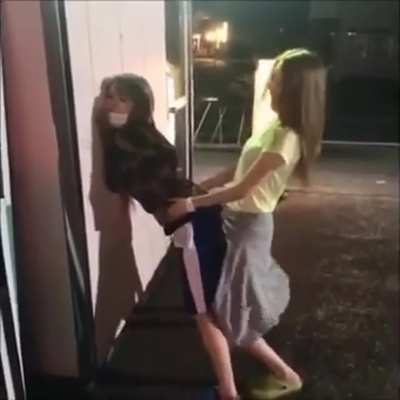 The humped girl just couldn’t help but moan when she says she’s about to cum (click on redgif link for the sound)