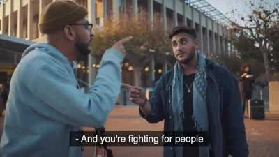 Zionist Jew vs Palestinian have an argument