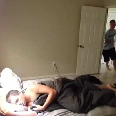 An interesting way to wake up in the morning