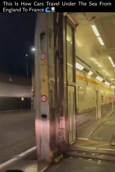 This is how cars travel Under the Sea from England to France!!