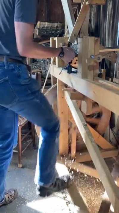 I designed and built a lathe!! All hand tool construction! No power tools! What do you guys think?