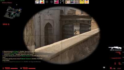 Clean headshot followed by my awful scream