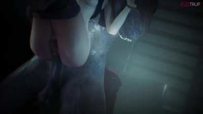 Claire getting pounded by Mr. X (Fugtrup) [Resident Evil]