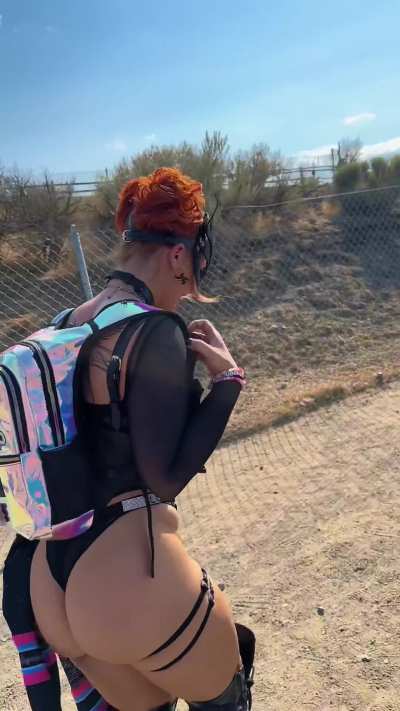 The walk to the festival may be long and hard but so are you seeing my ass putting in work walking up this hill ;)