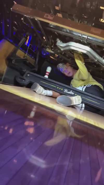 He found out what could go wrong using his hands instead of a bowling ball