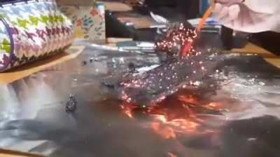 My friends send me videos whenever they burn stuff c: This is one of a burning tissue
