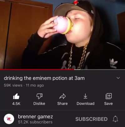 Drinking the Eminem potion at 3AM