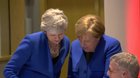 Merkel sharing her memes with other EU leaders
