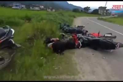 Bike on bike collision