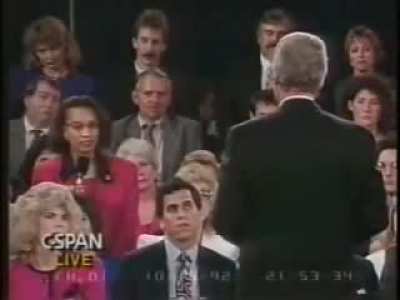 H. W. Bush vs Clinton in 1992 Debate